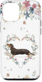 Dachshund Watercolor Art Phone Case for iPhone 14 Pro - Unique Illustrated Design, Perfect for Dog Lovers!