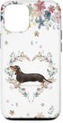 Dachshund Watercolor Art Phone Case for iPhone 14 Pro - Unique Illustrated Design, Perfect for Dog Lovers!