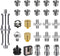 26PCS Camera Screws Mount Set - 1/4 Inch and 3/8 Inch Threaded Converter Screws for DSLR