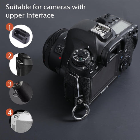 Yuanchu 2Pcs Camera Strap Quick Release Loops Connector, Camera Strap Metal Loop Connectors Connect Adapter Connection