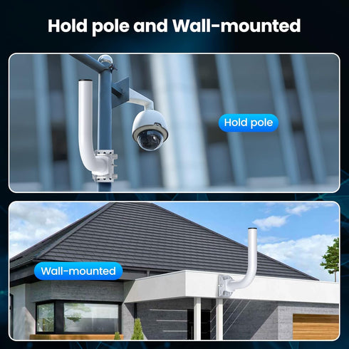 Universal Wireless Bridge Bracket Mount, ULNA Pole and Wall-Mounted for Outdoor Point to Point AP Access Point (2-Pack)