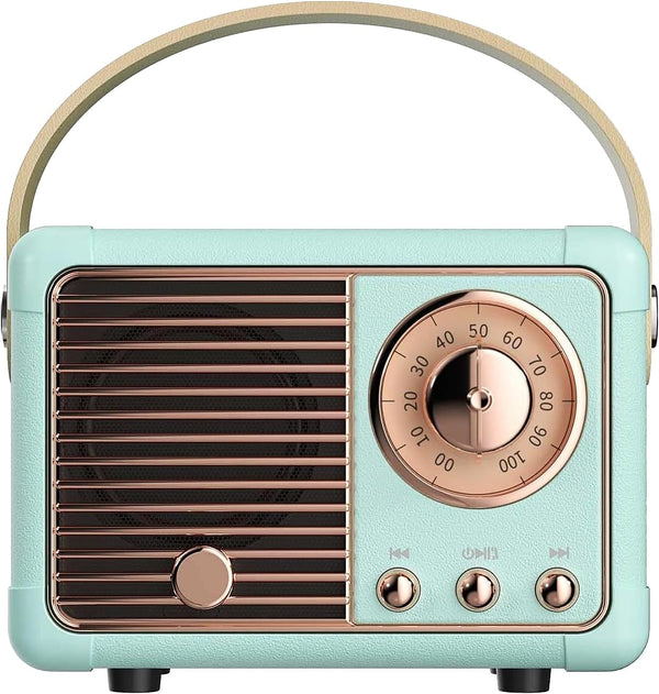 LUKADER Retro Bluetooth Speaker, Vintage Decor, Wireless Portable Mini Bluetooth Speaker, Small Cute