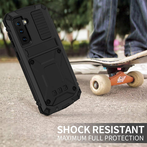 MIYI Waterproof Case for Samsung Galaxy S21 Plus/S21+ 5G, Heavy Duty Military Protector Cover, Black