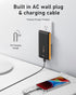 VEEKTOMX 10000mAh, Pack 17/16/15, Portable Charger with Built in Cables Power Bank for iPhone with Wall Plug, Travel
