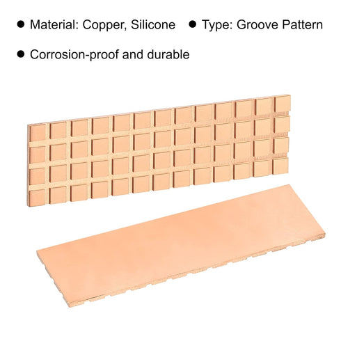 MECCANIXITY Copper Heatsink 70x20x1.5mm with Thermal Pad for M.2 SSD Memory