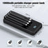 Portable Charger with Built-in Cables, High Speed Power Bank 10000mAh, 5 Outputs 3 Inputs for iPhone, Samsung, Tablets