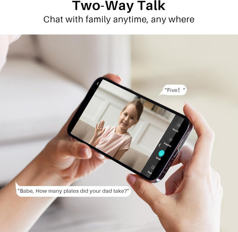 WUUK 4MP Indoor Security Camera, Pan Tilt Cam for Baby Monitor, Wi-Fi Home Security Pet Camera with Night Vision
