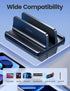 Vaydeer Vertical Laptop Stand Holder, Adjustable Desktop Dock for MacBook Pro, Air, HP, Dell, and Lenovo - Black