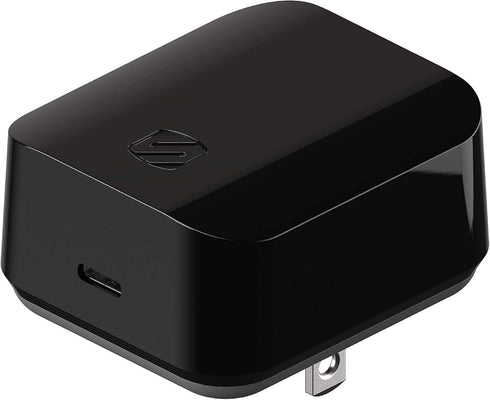 Scosche HPDC60-SP Powervolt 60W USB Type-C Wall Quick Charger, Compatible with All Power Delivery Devices in Black