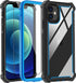 Heavy Duty iPhone 12/12 Pro Case with Screen Protector, Full Body Rugged Shockproof Tough Protective Cover (Black