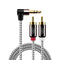 CableCreation 3.5mm to RCA Cable, 1.6FT/0.5M Angle 3.5mm Male to 2RCA Male Auxiliary Stereo Audio Y Splitter Gold-Plated