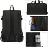 Backpack 4-Way Kalesi Gym Duffle Bag Waterproof with Shoes Compartment for travel Sport Hiking laptop (Black)