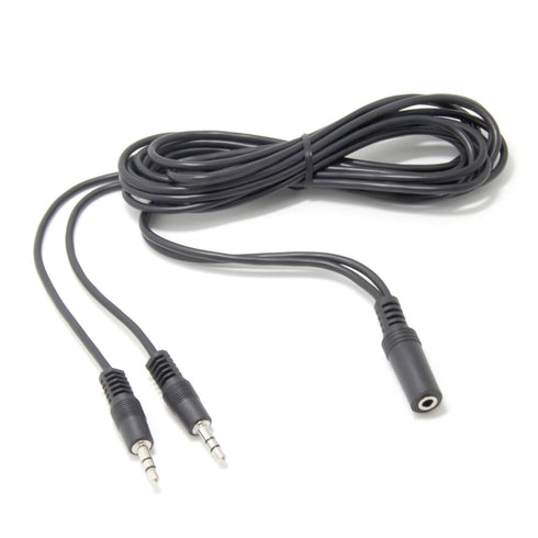 Ancable 3.5mm Stereo Female to 2-Male Y-Splitter Audio Cable, 2M, Aluminum Connector