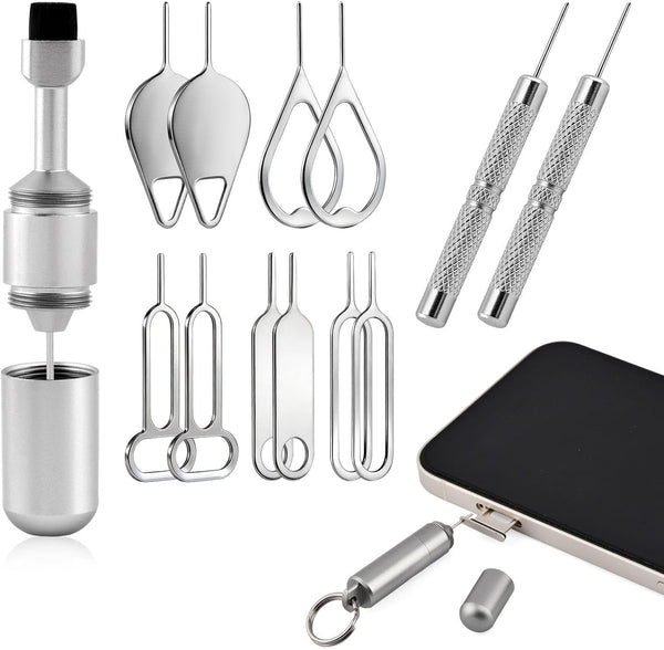 Zorivane 14 Pack 2 in 1 SIM Card Tray Removal Tool with Cleaning