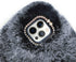 Cute Plush Case for iPhone 15 Pro by Losin - Dark Gray, Soft Fluffy Cover with Glitter Lanyard & Diamond Lens Protector.