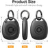 (4 Pack) AirTag Keychain Holder Case | IPX8 Waterproof, Ultra-Compact | Portable Air Tag Holder Cover for Dog Collar, Backpack, Keys, Luggage - Black