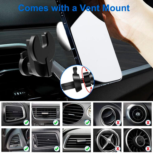 Car Phone Holder for Pop Socket - Flexible Gooseneck Car Mount Compatible with iPhone Samsung and Any Smartphones