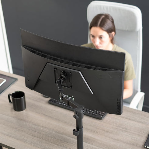 VIVO Single Monitor Arm Desk Mount, Holds Screens up to 32 inch Regular and 38 inch Ultrawide