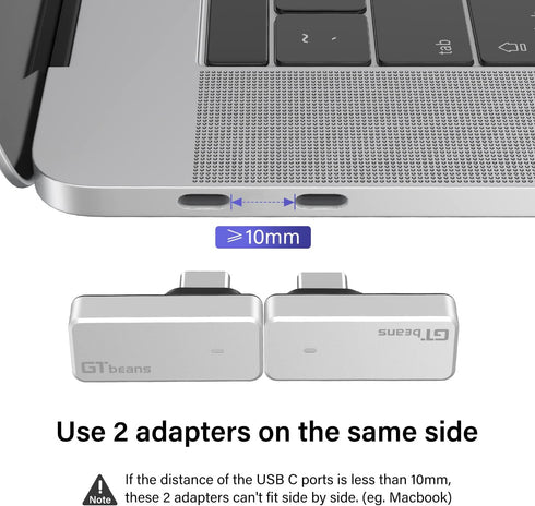 USB C Magnetic Adapter 24Pin, Type C Connector (2 Pack) for PD 140W Fast Charge, 8K Video Output, Compatible with