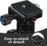 TOODOO 2 Pieces 41mm QR Release Plate for Camera Tripod Ball Head, Compatible with Ambico V0552 V0554, Sunpak 7500 Pro