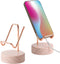 TransMarble Marble Phone Stand with Metal Holder, Charging Available While Using, Swipe Up