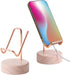 TransMarble Marble Phone Stand with Metal Holder, Charging Available While Using, Swipe Up