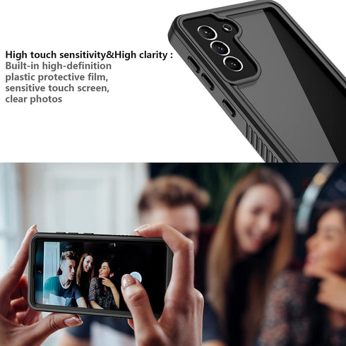 Samsung Galaxy S22+Plus Case Waterproof with Built-in Screen Protector, Full Body Shockproof Protective Case (Black)