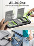 GrnOas.E 8-Pack 3000mWh 1.5V, 350mA Black Charger with Lithium-ion AA Rechargeable Batteries, Independent Slots, Fast