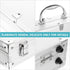 SUPVOX Lockable Aluminum Hard Case Briefcase Box for Tools, Cameras, Instruments, Silver