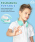 C3 Kids Headphones Wired, On-Ear, Foldable, Adjustable Headband, 3.5mm Jack, Teal, for Boys and Girls