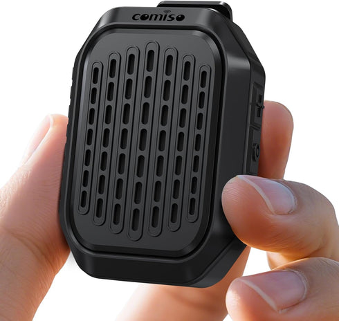 comiso Wearable Bluetooth Speaker, IPX7 Waterproof, Clip-On Portable Wireless Speaker, 10H Playtime, Built-in