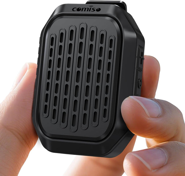 comiso Wearable Bluetooth Speaker, IPX7 Waterproof, Clip-On Portable Wireless Speaker, 10H Playtime, Built-in