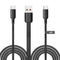 UCEC Dual USB C Cable, 4ft USB A to USB Type C Splitter Charging Cable, 2 in 1 Multi Charging Cable USB C Wire, Braided