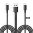 UCEC Dual USB C Cable, 4ft USB A to USB Type C Splitter Charging Cable, 2 in 1 Multi Charging Cable USB C Wire, Braided
