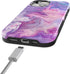 Casely iPhone 15 Case | Tie Dying Over You Purple Marble | Bold Case | Compatible with MagSafe