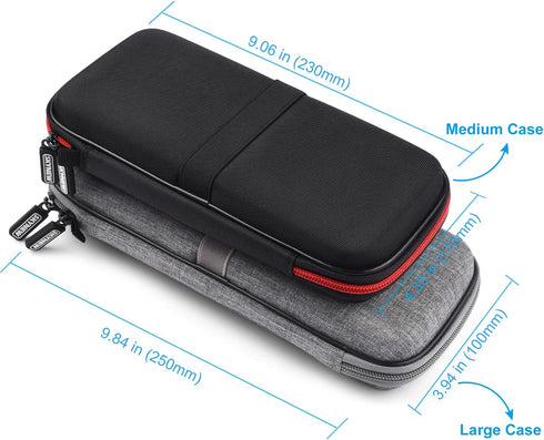 Powerbank Hard Travel Case for RAV Power 26800/20100/20000mAh, Anker Power Core 26800mAh, Miady Charger (Light Grey)