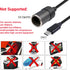 USB C Male to 12V Adapter, USB to Car Cigarette Lighter Socket Converter Cable for Car Driving Recorder, GPS, E-Dog and