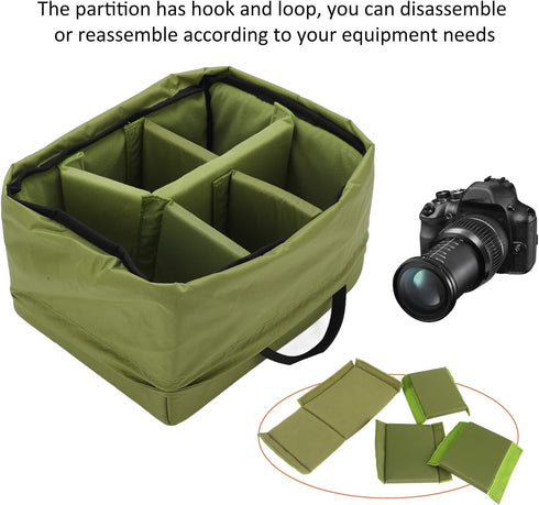 Hilitand Protective Flexible Padded Storage Bag with Removable Partition for Mirrorless Cameras and Lenses