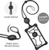 BONE Lanyard Phone Bubble Tie 2 - Universal Anti-Shock Bumper Case with Adjustable Neck Strap for iPhone 12, Purple