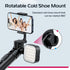 ULANZI MT-70 63" 2 360 Extendable Tripod, Selfie Stick Vlog Tripod Stand with Phone Clips as Teleprompter, Rotate