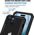 CENHUFO iPhone 15 Case, Built-in Anti Peep Tempered Glass Privacy Screen Protector, Shockproof Clear Cover - Black