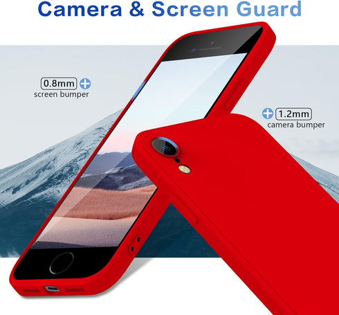 Liquid Silicone Full Body Protective Case for Galaxy A71 5G, Soft Shockproof Anti Scratch, Slim Fit Red