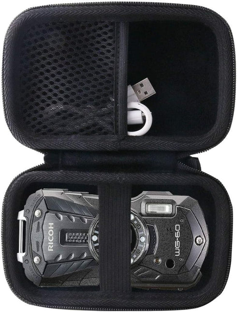 WERJIA Hard Carrying Case for Ricoh WG-90/WG-80/WG-70/WG-60/WG-50/WG-6 Digital Camera Case (Storage Case, Black)