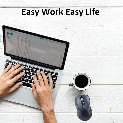 Wireless Bluetooth Mouse with 4 Way Scrolling, Rechargeable, 3200 DPI, Quiet Click, 3 Devices Mice for Windows, Mac