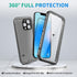 SPORTLINK Waterproof Case for iPhone 13 Pro, Built-in Screen Protector, Full Body Shockproof Dustproof IP68 Case (Black)