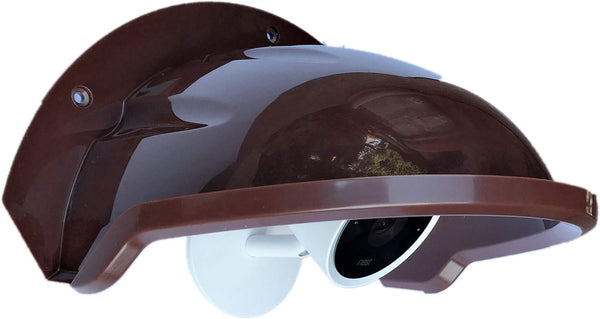 Universal Sunshade Rainshade Camera Cover Shield for Outdoor Nest/Nest IQ Camera in Coffee