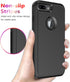 Diverbox Heavy Duty Shockproof Phone Cover for Apple iPhone 8 Plus & 7 Plus, Dust-Proof Protection - Black