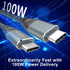 Twozoh USB C to USB C 3.2 Gen 2 Cable 20Gbps Data Transfer 100W PD Fast Charging 4K Video Output Monitor Cord (10FT,