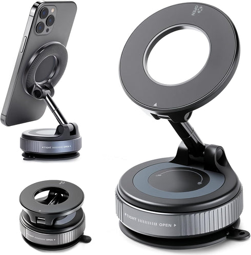 EVEMANT 2026 Upgraded Vacuum Magnetic Car Phone Holder, 360 Adjustable Magsafe Car Mount