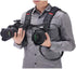 ztowoto Camera Shoulder Double Strap Harness Quick Release Adjustable Dual Camera Tether Strap with Safety Tether and Lens Cleaning Cloth for DSLR SLR Camera
